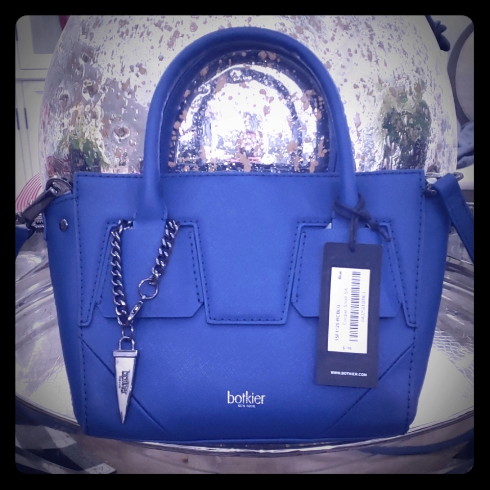 Botkier Small Cooper Satchel, Blue,  Leather